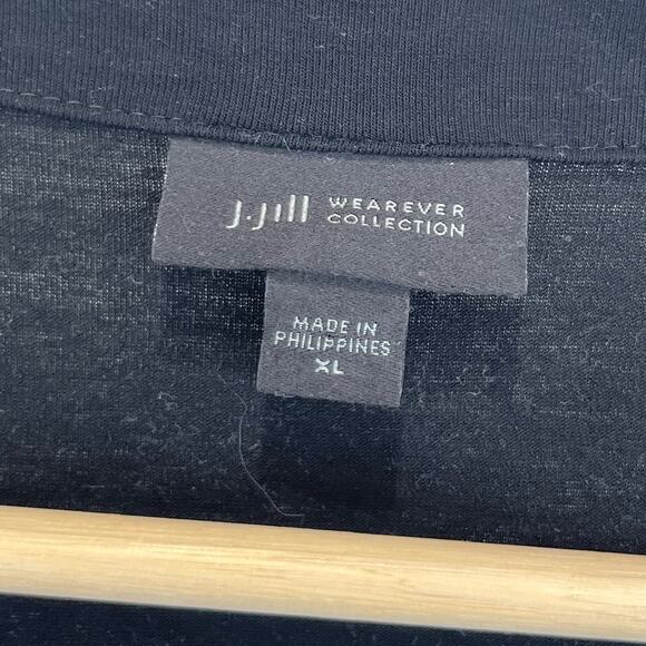 J. JILL Wearever Sleeveless Tank Top Pullover Stretch Rayon Jersey Black Size XL - Picture 3 of 11